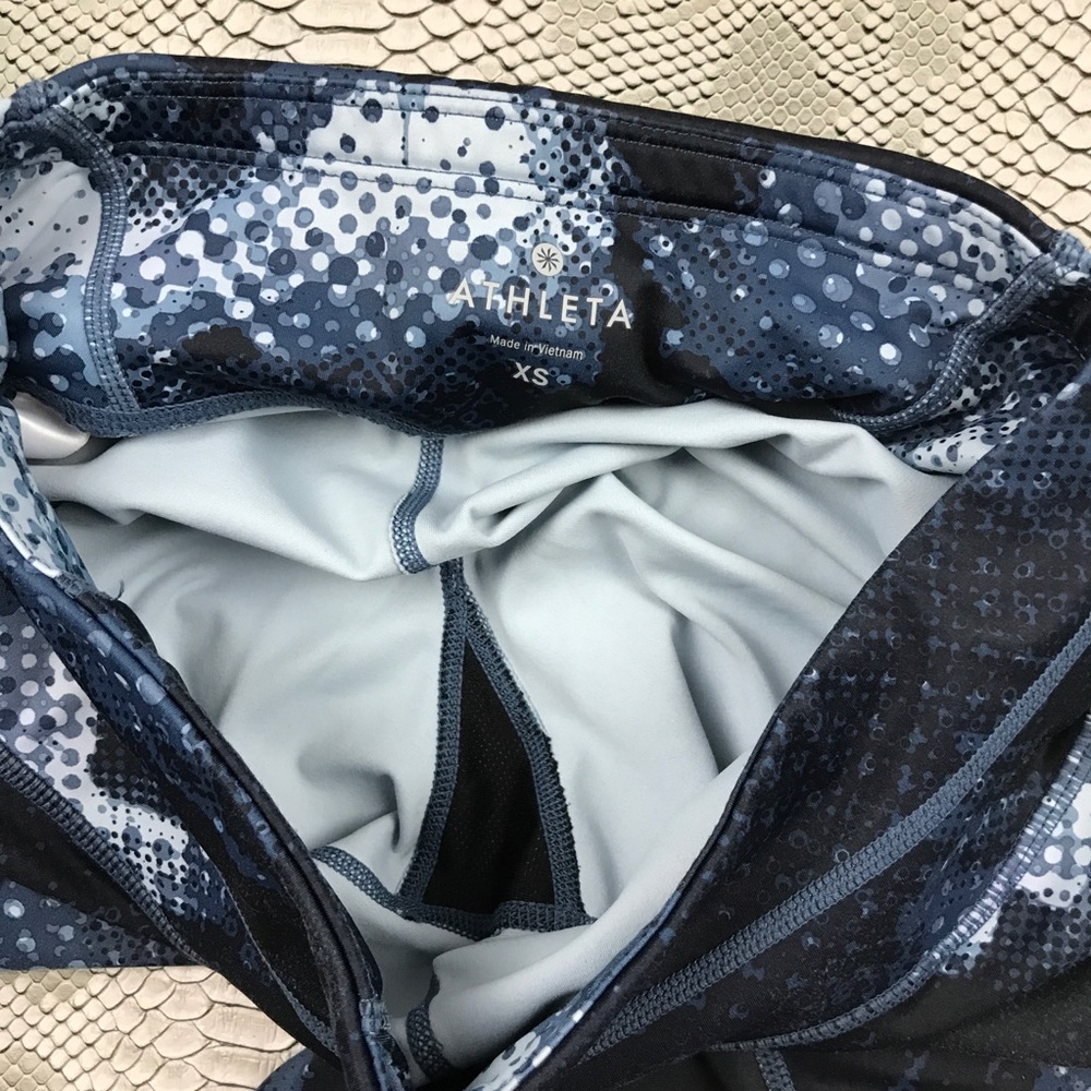 4FOR25 Athleta blue white tye dye dot workout leggings - Picture 7 of 7